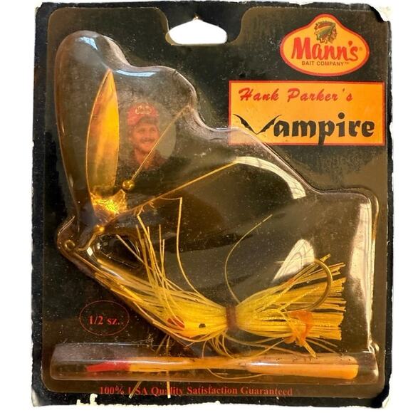Rare Mann’s Hank Parker’s “Vampire” 1/2oz Spinnerbait Bass Fishing Lure NOS! - Picture 1 of 2